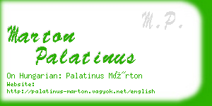 marton palatinus business card